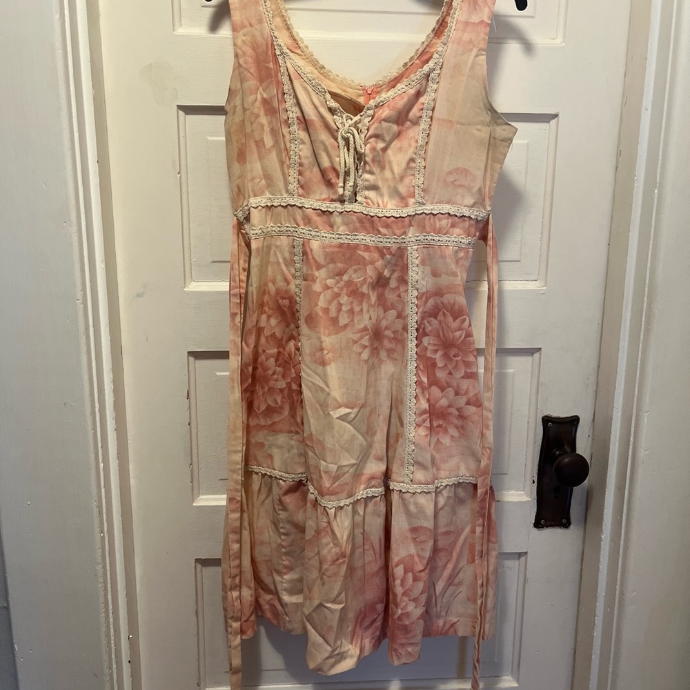 Pink Floral Midi Sundress